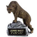 Leopard School Mascot Sculpture w/Engraving Plate